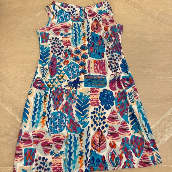 Aryeh Colorful Abstract Midi Dress Vacation Cruise - Picture 7 of 8